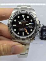 Swiss Fake Rolex Explorer II Watch SS Black Dial_th.jpg